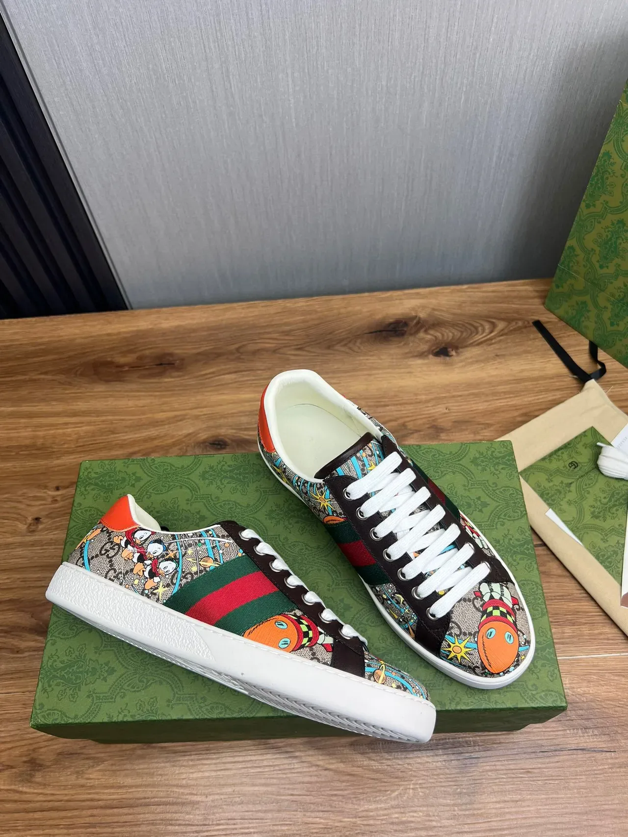 Gucci Ace Cartoon Print Multicolor Lifestyle Sneakers 6