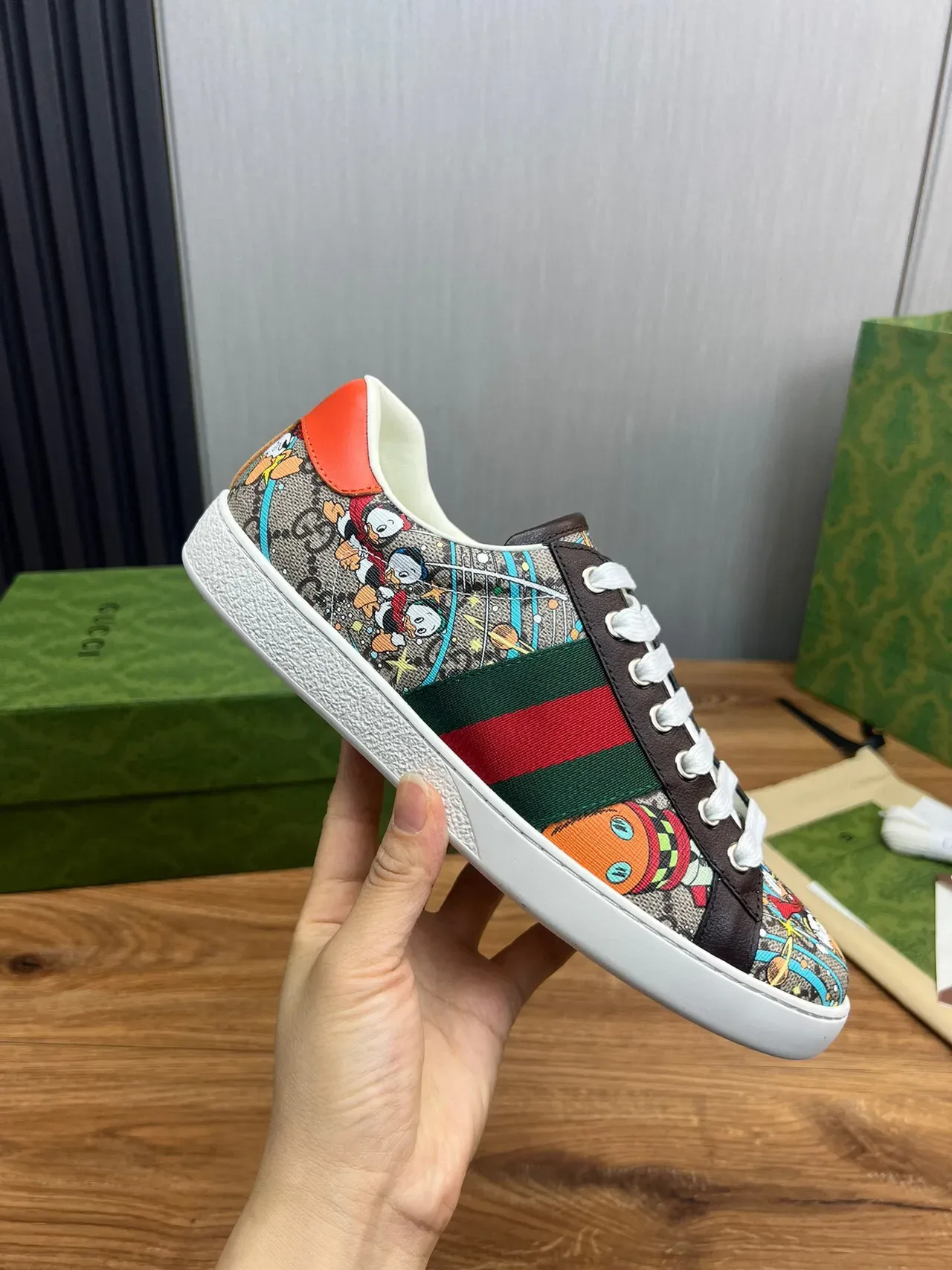 Gucci Ace Cartoon Print Multicolor Lifestyle Sneakers 7