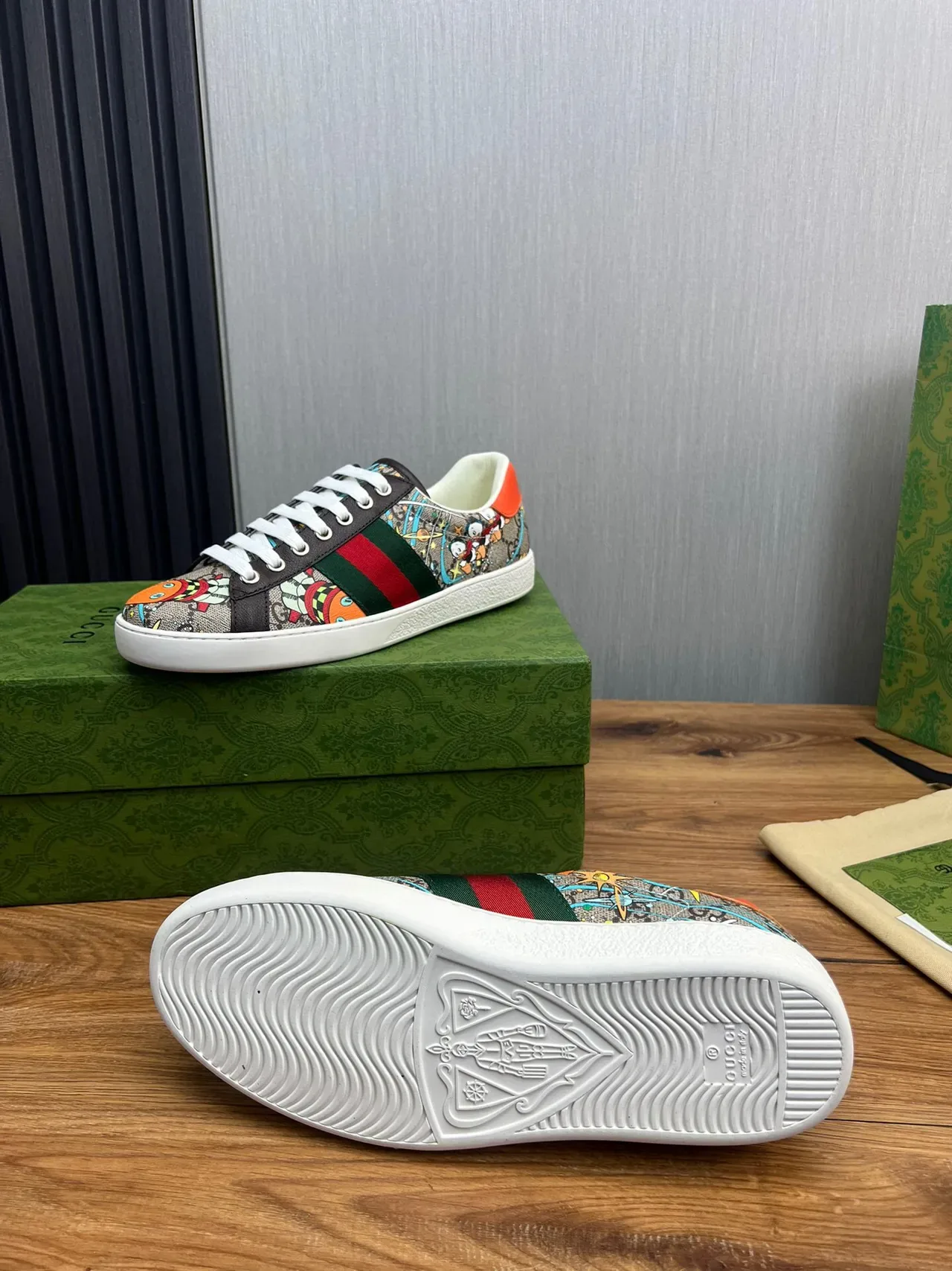 Gucci Ace Cartoon Print Multicolor Lifestyle Sneakers 9