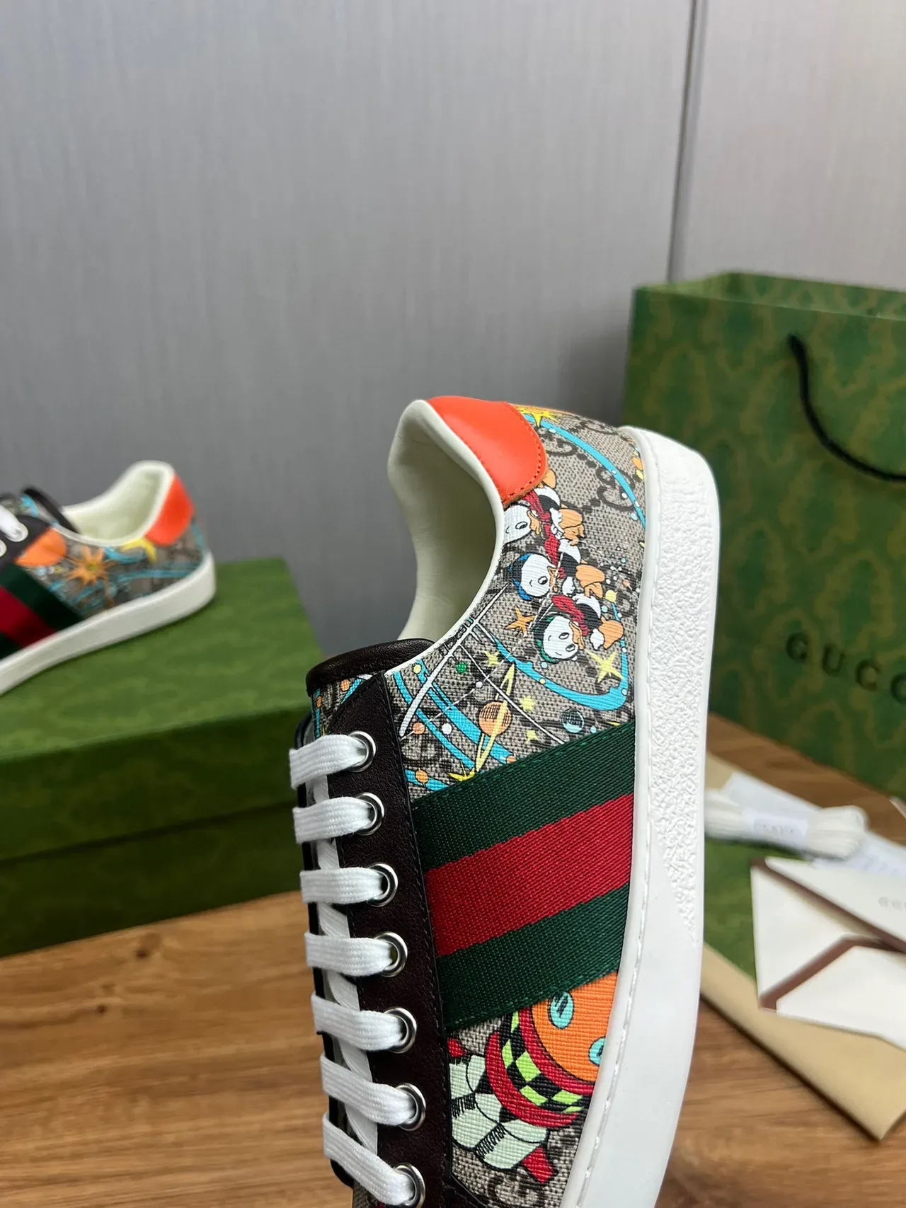 Gucci Ace Cartoon Print Multicolor Lifestyle Sneakers 10