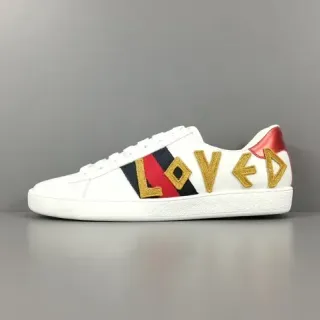 Gucci Ace Loved White Red Navy Web Lifestyle Sneakers
