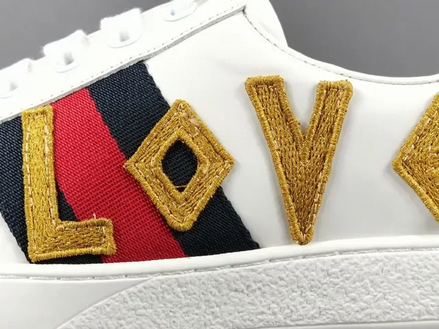 Gucci Ace Loved White Red Navy Web Lifestyle Sneakers 6