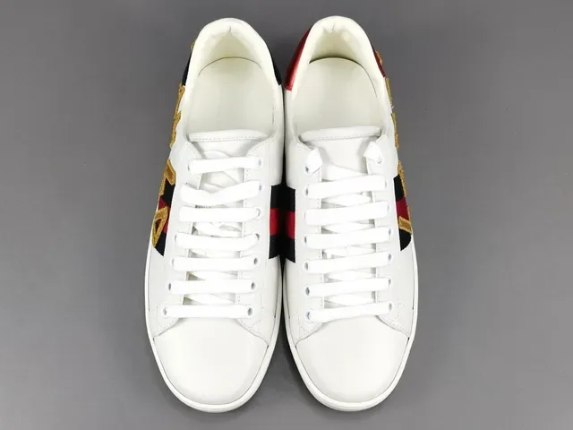 Gucci Ace Loved White Red Navy Web Lifestyle Sneakers 12