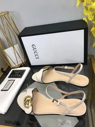 Gucci Beige Noir Sandales Gladiator Slingback Boucle Horsebit Buckle 2