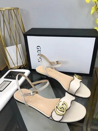 Gucci Beige Noir Sandales Gladiator Slingback Boucle Horsebit Buckle 3