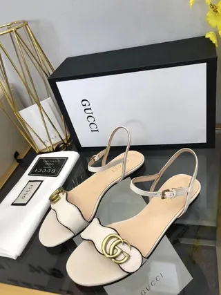 Gucci Beige Noir Sandales Gladiator Slingback Boucle Horsebit Buckle 9