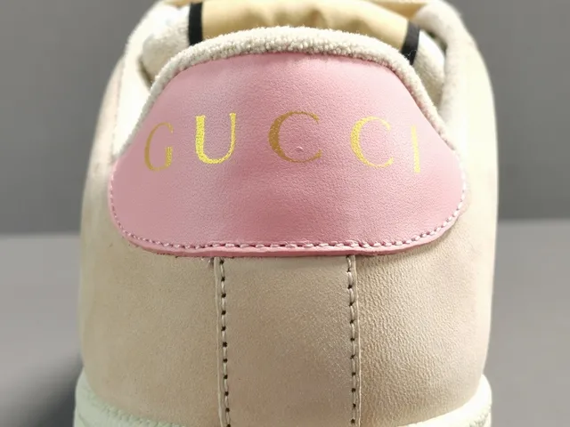 Gucci Beige Pink GG Monogram Canvas Web Stripe Lifestyle Sneakers 8