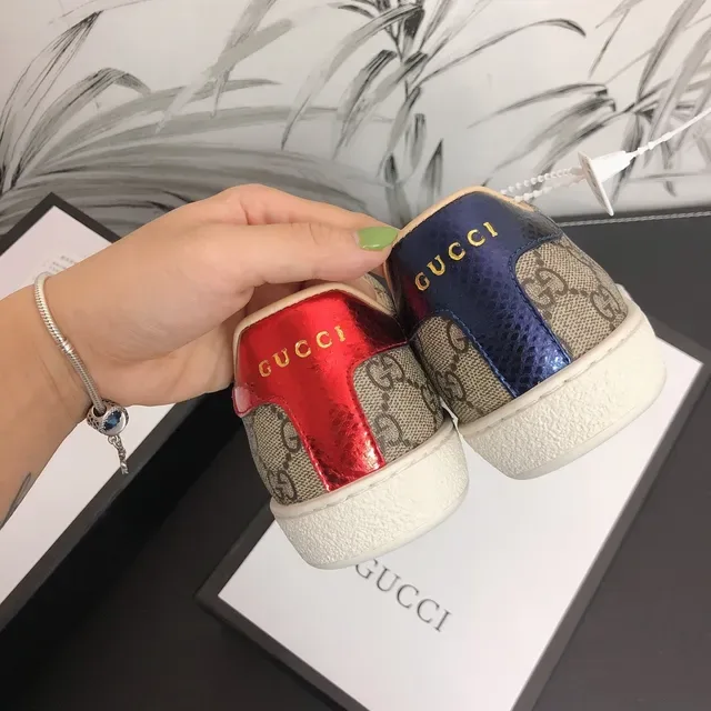 Gucci Beige Red GG Supreme Canvas Web Stripe Detail Lifestyle Sneakers 2
