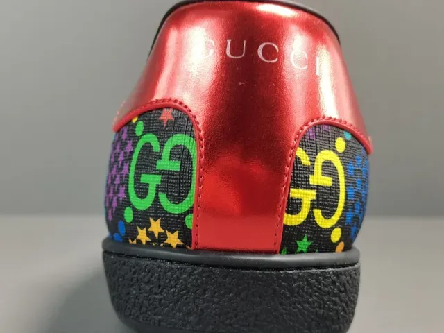 Gucci Black Multicolor GG-Print Textile Upper Star-and-Logo Pattern Lifestyle Sneakers 2