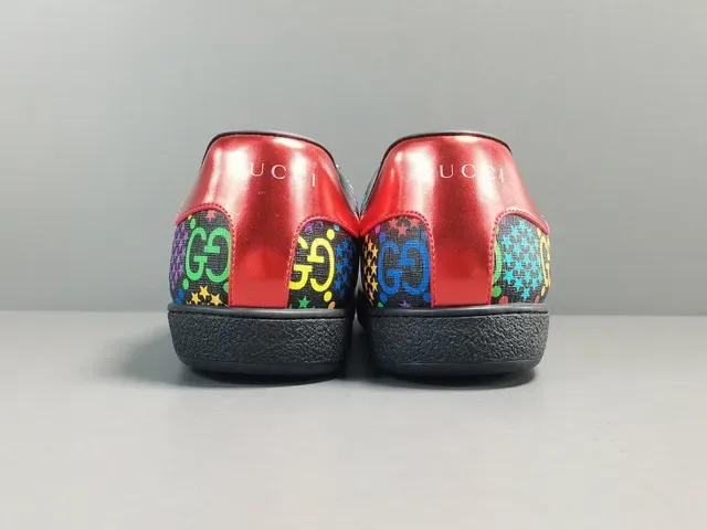 Gucci Black Multicolor GG-Print Textile Upper Star-and-Logo Pattern Lifestyle Sneakers 16