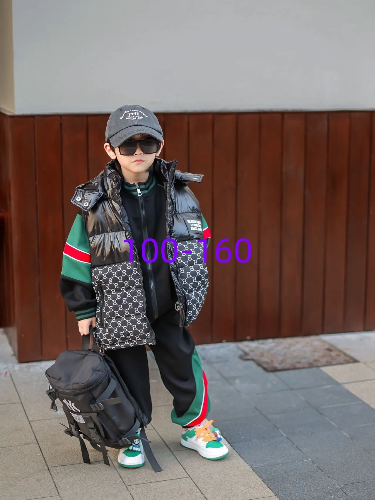 Gucci Black Multicolor Quilted Puffer Monogrammed Vest 1