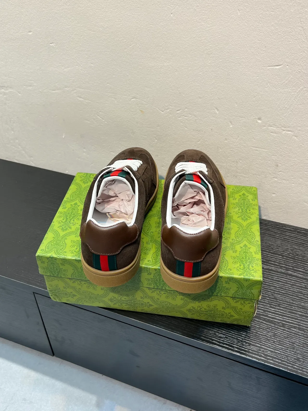 Gucci Brown Beige Suede Upper Gum Rubber Sole Lifestyle Sneakers 6