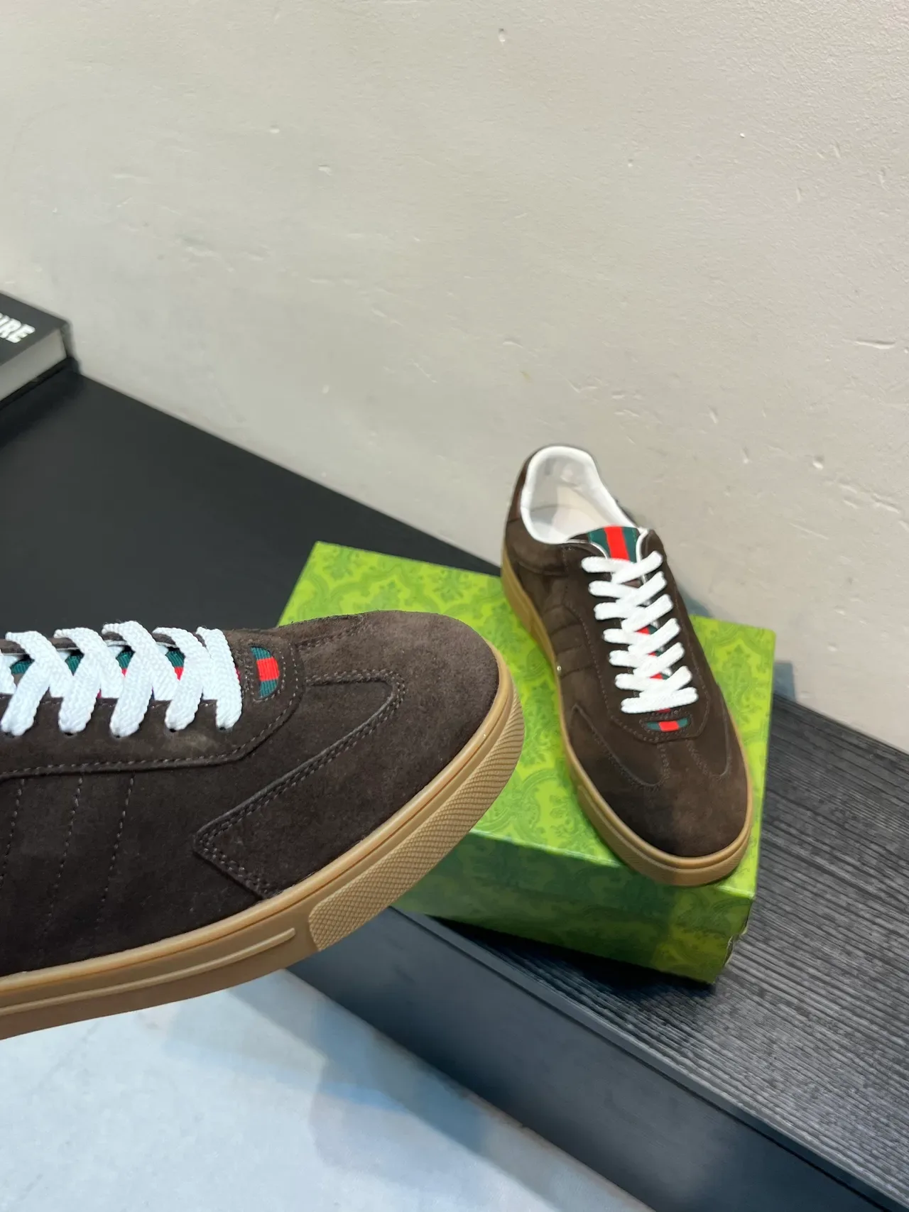 Gucci Brown Beige Suede Upper Gum Rubber Sole Lifestyle Sneakers 8
