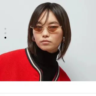Gucci Brown Gold Cat-Eye Silhouette Thin Metal Frame Sunglasses