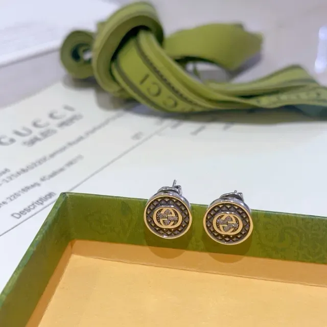 Gucci Crystal-Embellished Circular Stud Earrings 4