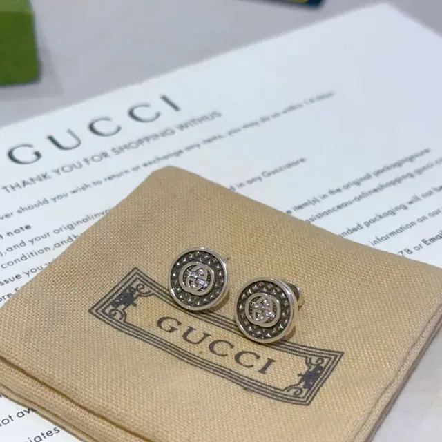 Gucci Crystal-Embellished Circular Stud Earrings 5