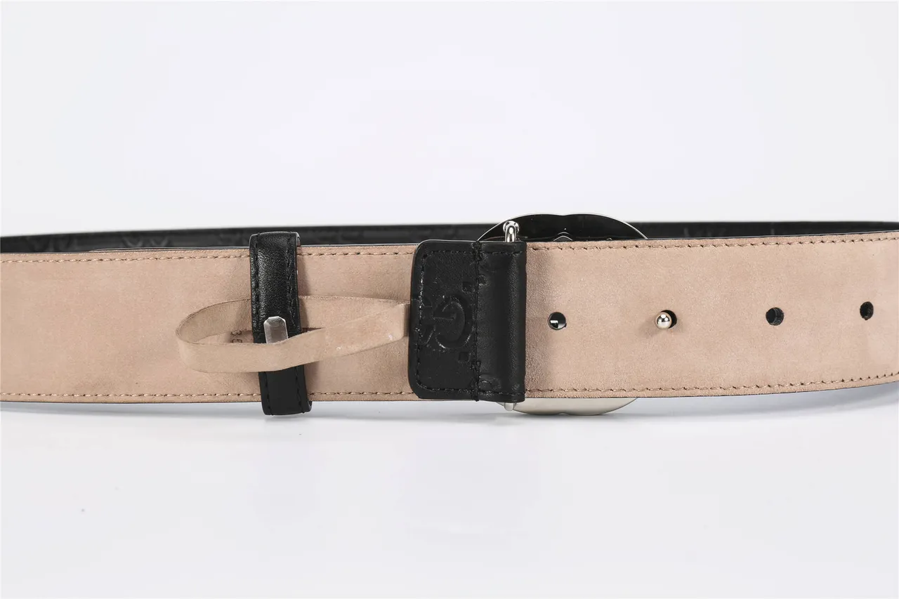 Gucci Double G Belt Black Silver Interlocking Buckle Embossed GG Monogram Leather Belt 6