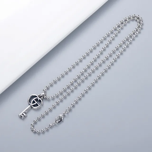 Gucci Double G Key Pendant Silver Necklace 5