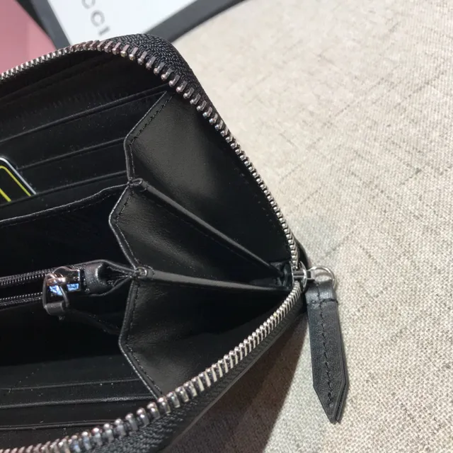 Gucci GG Marmont Noir Embossé GG Portefeuille Long 2