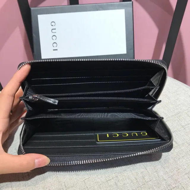 Gucci GG Marmont Noir Embossé GG Portefeuille Long 3