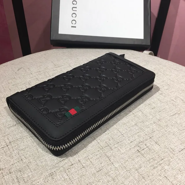 Gucci GG Marmont Noir Embossé GG Portefeuille Long 5