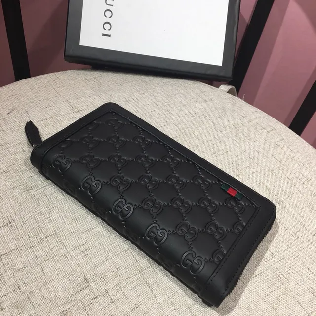 Gucci GG Marmont Noir Embossé GG Portefeuille Long 6