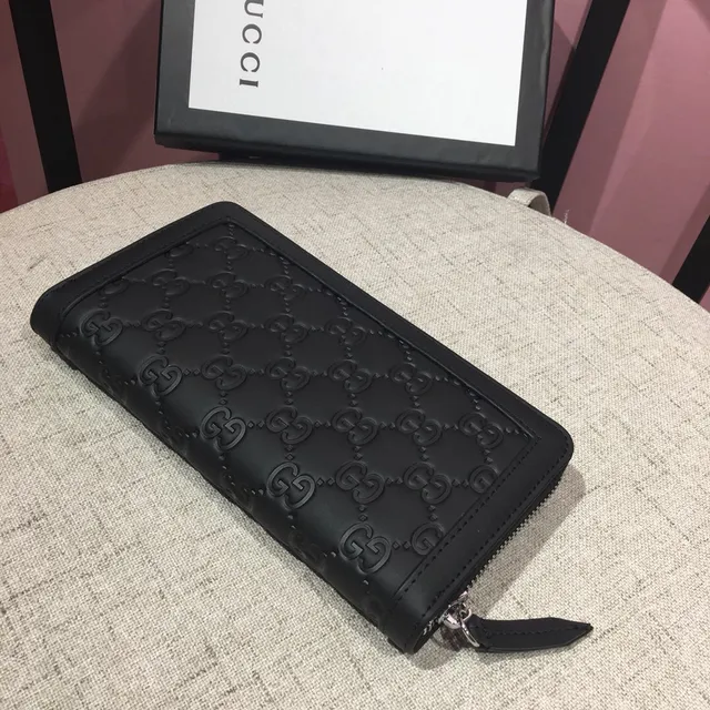 Gucci GG Marmont Noir Embossé GG Portefeuille Long 7