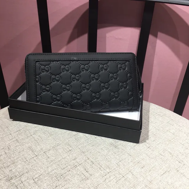 Gucci GG Marmont Noir Embossé GG Portefeuille Long 9