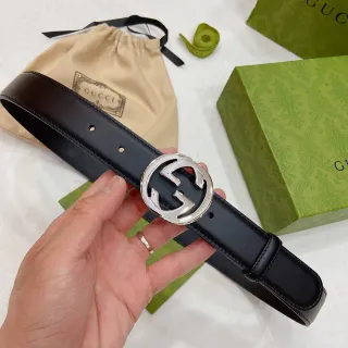 Gucci GG Marmont কালো চামড়ার বেল্ট