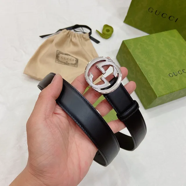 Gucci GG Marmont Black Leather Belt 5