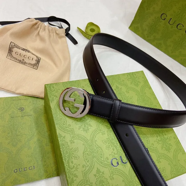 Gucci GG Marmont Black Leather Belt 6