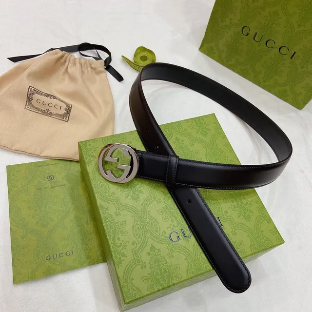 Gucci GG Marmont Black Leather Belt 9