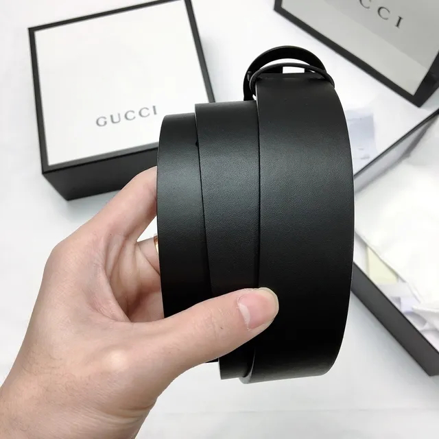 Gucci GG Marmont Black Leather Belt 2