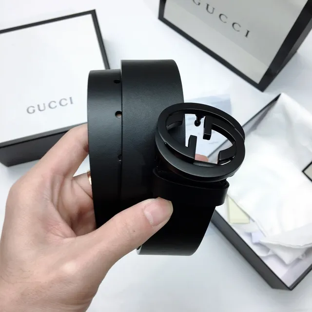 Gucci GG Marmont Black Leather Belt 3