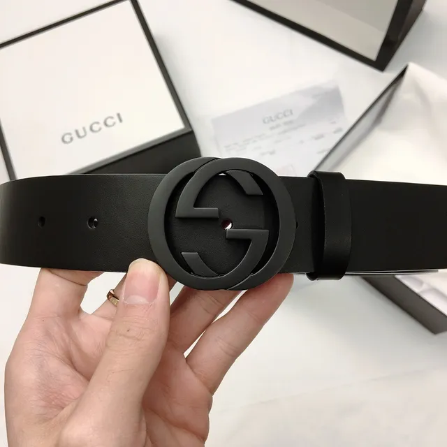 Gucci GG Marmont Black Leather Belt 4