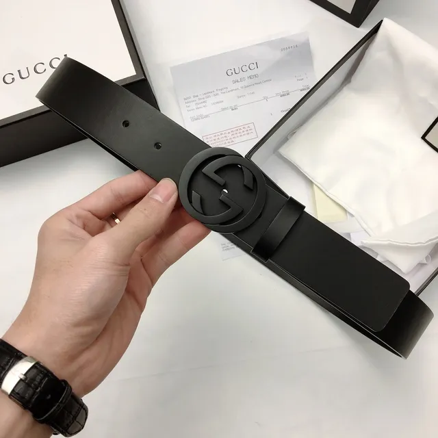 Gucci GG Marmont Black Leather Belt 5