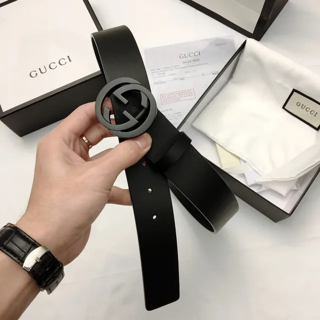 Gucci GG Marmont Black Leather Belt 6