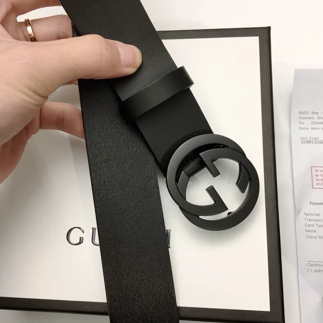 Gucci GG Marmont Black Leather Belt 8