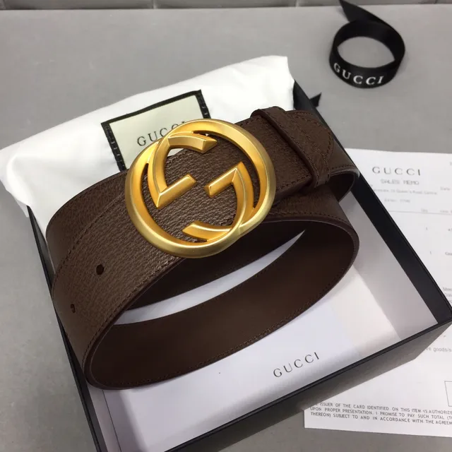 Gucci GG Marmont Brown Leather Belt 2