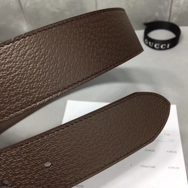 Gucci GG Marmont Brown Leather Belt 7