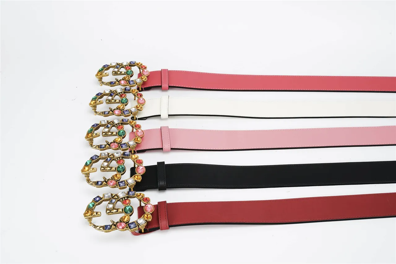 Gucci GG Marmont Crystal-Embellished Red Leather Belt 6