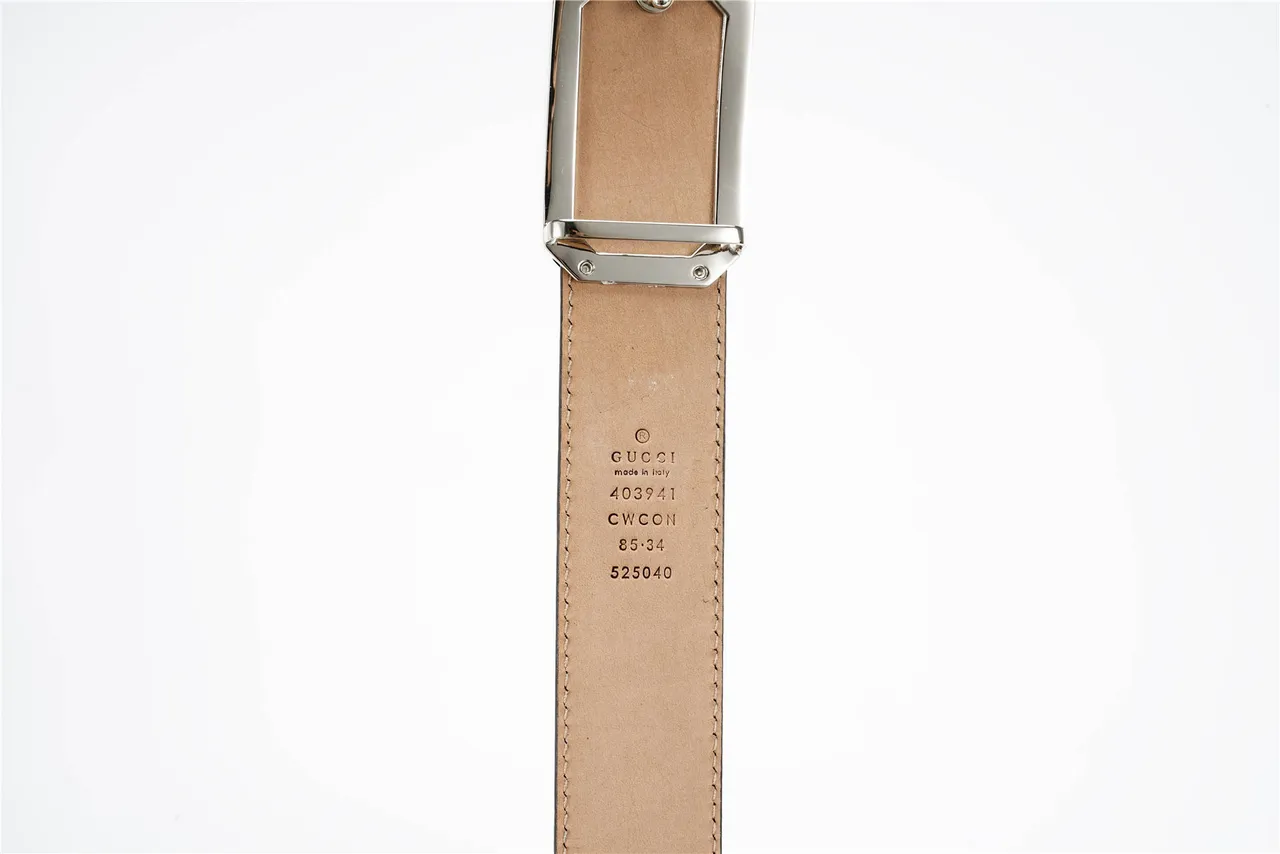 Gucci GG Marmont Embossed Double-G Black Leather Belt 8