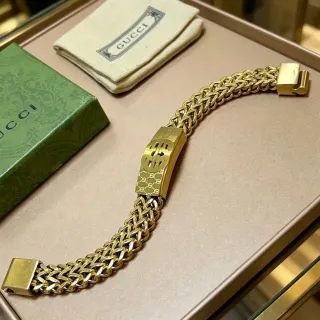 Gucci GG Marmont Gold-Tone Curb-Link Bracelet