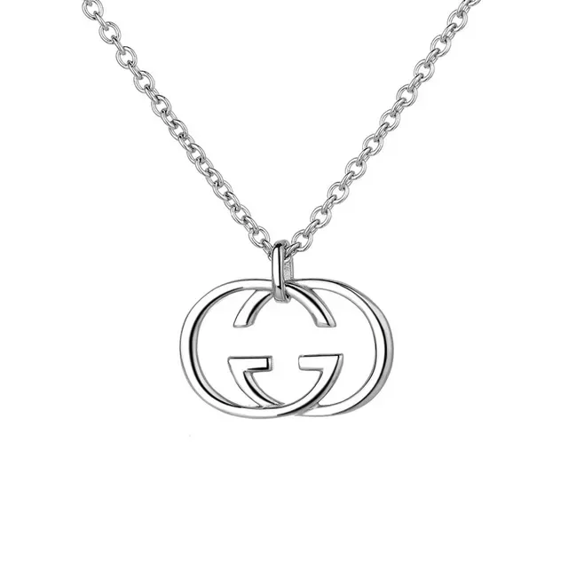 Gucci GG Marmont Interlocking Double G قلادة معلقة 3
