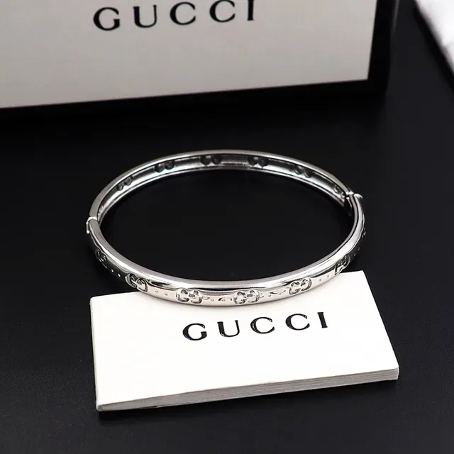 Gucci GG Marmont इंटरलॉकिंग G सिल्वर ब्रेसलेट 3