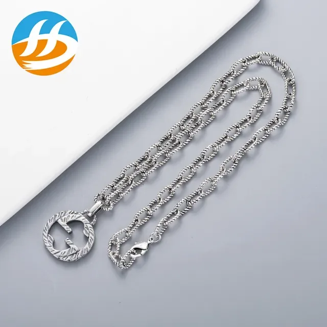 Gucci GG Marmont Interlocking G Silver Chain Necklace 2