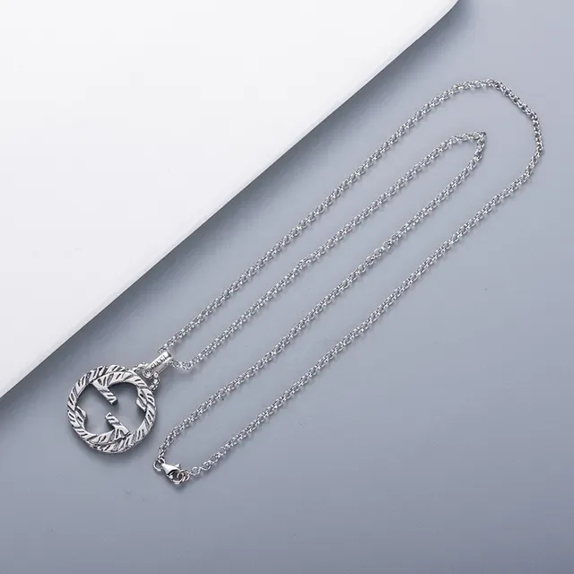 Gucci GG Marmont Interlocking G Silver Chain Necklace 4