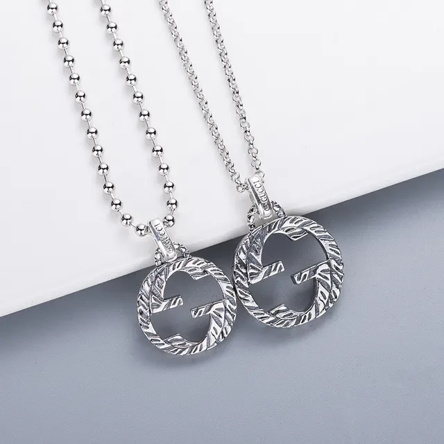 Gucci GG Marmont Interlocking G Silver Chain Necklace 6