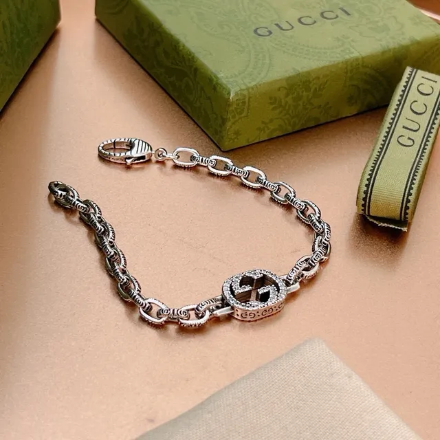 Gucci GG Marmont Interlocking GG Crystal Bracelet 6