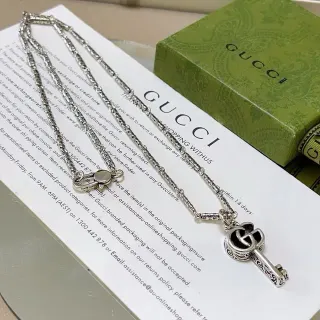 Gucci GG Marmont Key Pendant Silver-Tone Necklace